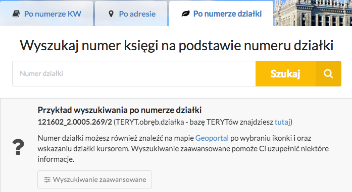 Ksiegi-wieczyste-online.pl - kw po numerze działki